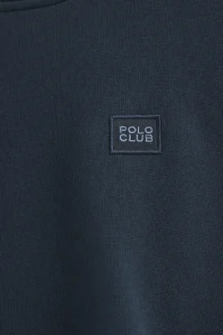 Sudadera azul marino de corte holgado y logo Polo Club