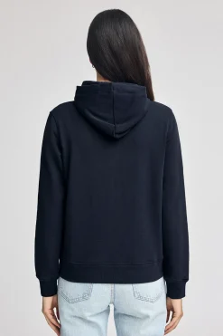 Sudadera azul marino de cremallera y capucha con bordado Rigby Go