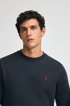 Sudadera azul marino de corte relajado con logo Rigby Go