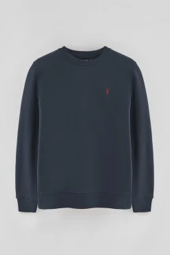 Sudadera azul marino de corte relajado con logo Rigby Go