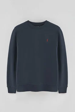 Sudadera azul marino de corte relajado con logo Rigby Go