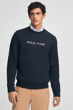 Sudadera azul marino de corte relajado Established 2012 Polo Club