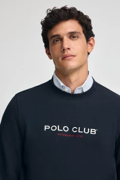 Sudadera azul marino de corte relajado Established 2012 Polo Club