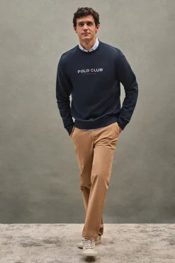 Sudadera azul marino de corte relajado Established 2012 Polo Club