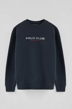 Sudadera azul marino de corte relajado Established 2012 Polo Club