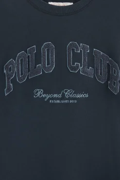 Sudadera azul marino de corte holgado con logo Established 2012 Polo Club