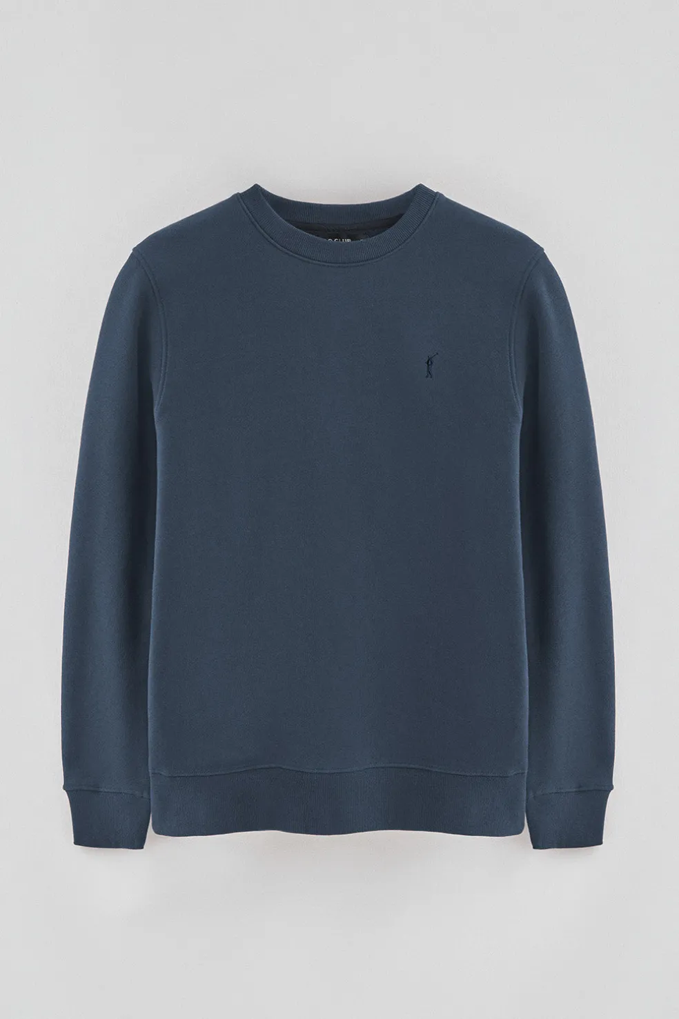 Sudadera azul marino efecto lavado con logo Rigby Go