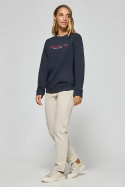 Sudadera azul marino slim con logotipo Polo Club