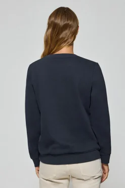 Sudadera azul marino slim con logotipo Polo Club