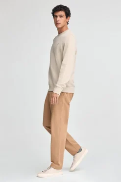 Sudadera beige de corte relajado con logo Polo Club