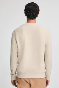 Sudadera beige de corte relajado con logo Polo Club