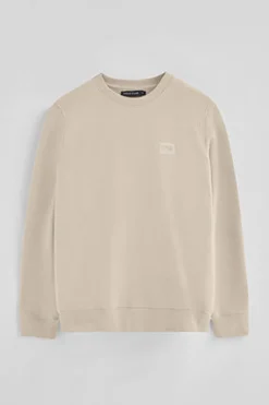 Sudadera beige de corte relajado con logo Polo Club