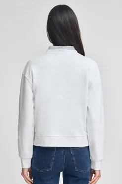 Sudadera blanca de cuello redondo y bordado Rigby Go