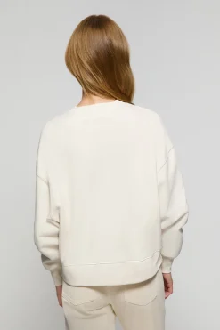 Sudadera básica beige de cuello redondo Minimal Polo Club