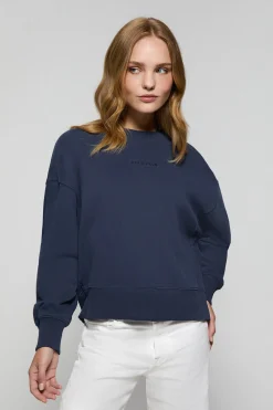 Sudadera básica navy de cuello redondo Minimal Polo Club