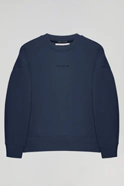 Sudadera básica navy de cuello redondo Minimal Polo Club