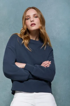 Sudadera básica navy de cuello redondo Minimal Polo Club