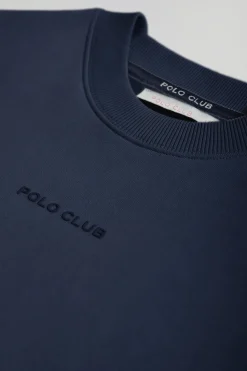 Sudadera básica navy de cuello redondo Minimal Polo Club