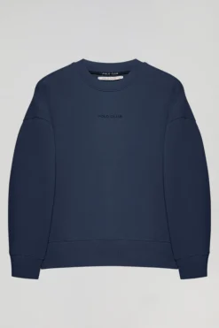 Sudadera básica navy de cuello redondo Minimal Polo Club