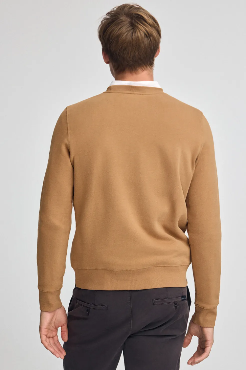 Sudadera camel de corte relajado con logo Polo Club