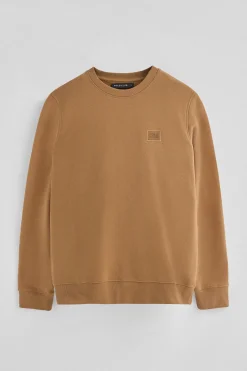 Sudadera camel de corte relajado con logo Polo Club