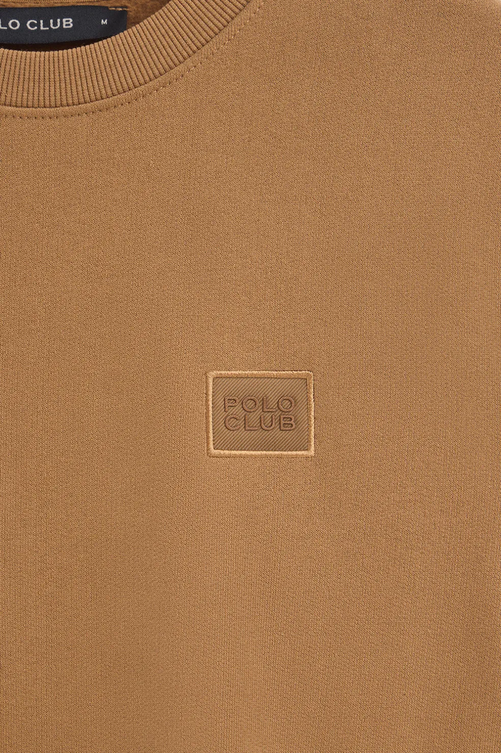 Sudadera camel de corte relajado con logo Polo Club