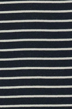 Sudadera Captain azul marino de rayas con monograma bordado