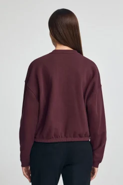 Sudadera color borgoña de corte holgado y logo Polo Club