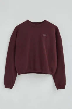 Sudadera color borgoña de corte holgado y logo Polo Club