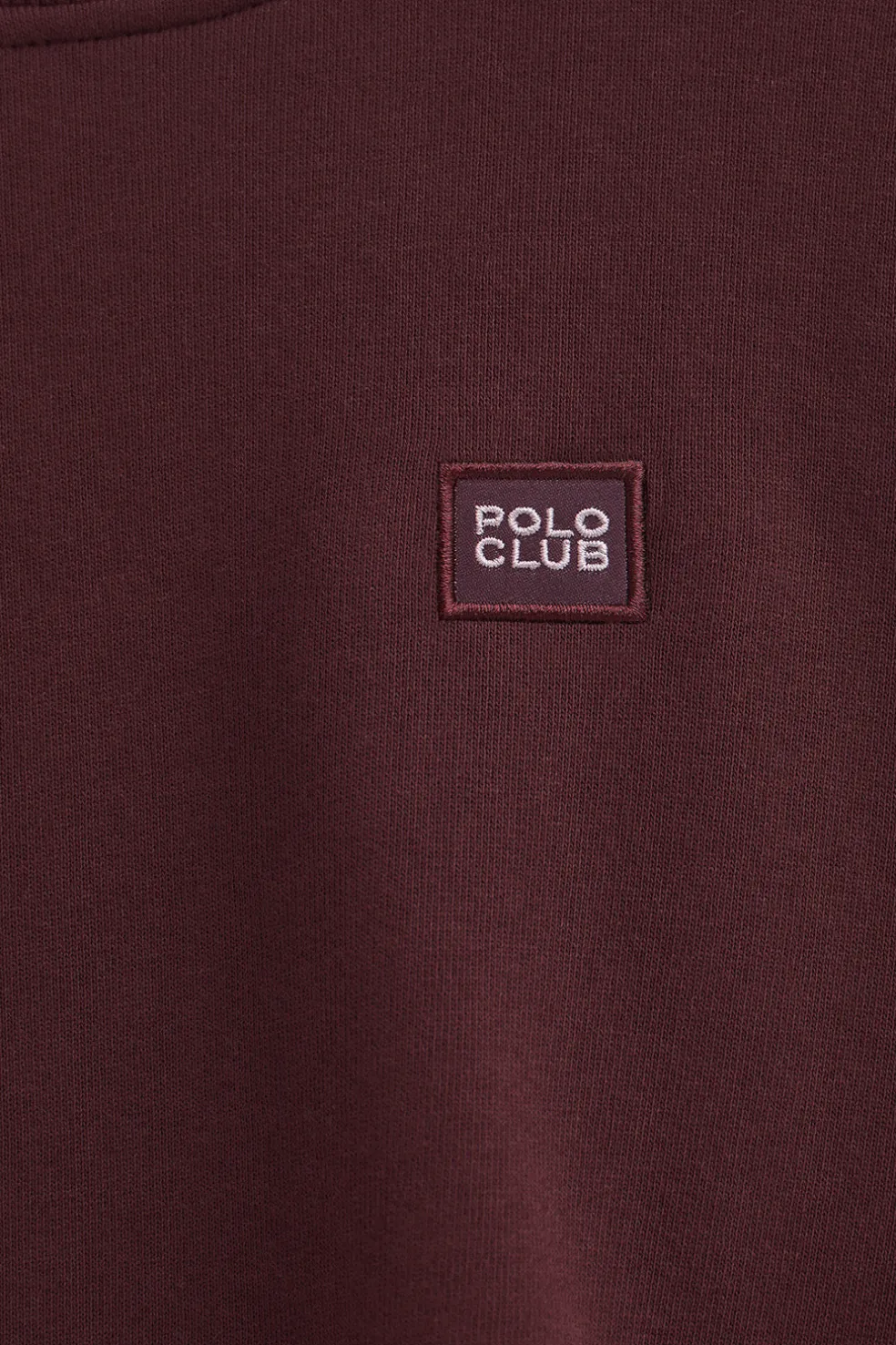 Sudadera color borgoña de corte holgado y logo Polo Club