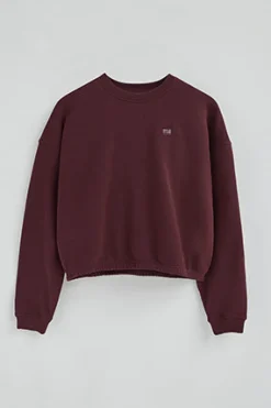 Sudadera color borgoña de corte holgado y logo Polo Club