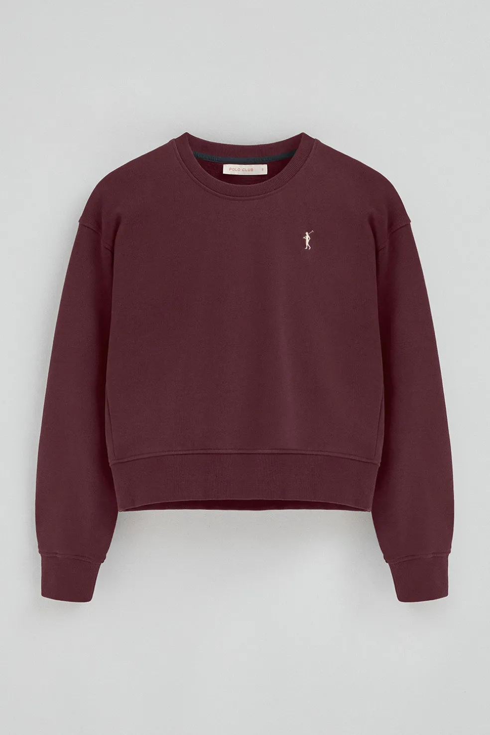 Sudadera color borgoña de corte boxy con logo Rigby Go