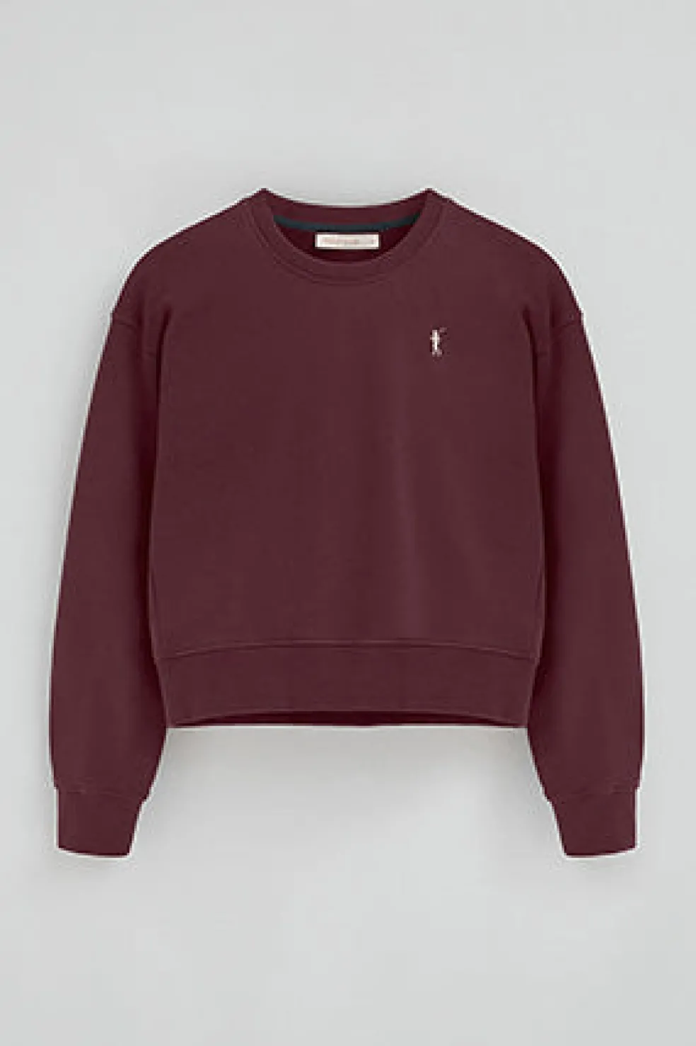 Sudadera color borgoña de corte boxy con logo Rigby Go