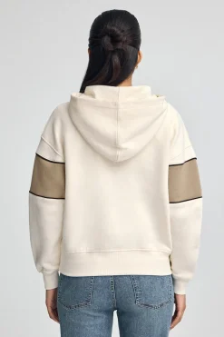 Sudadera color crudo con capucha y logo Polo Club