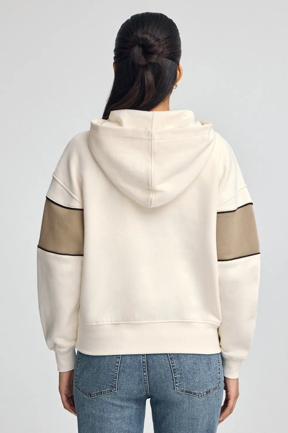 Sudadera color crudo con capucha y logo Polo Club