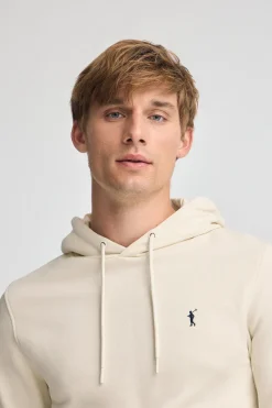 Sudadera color crudo con capucha de corte regular con logo Rigby Go