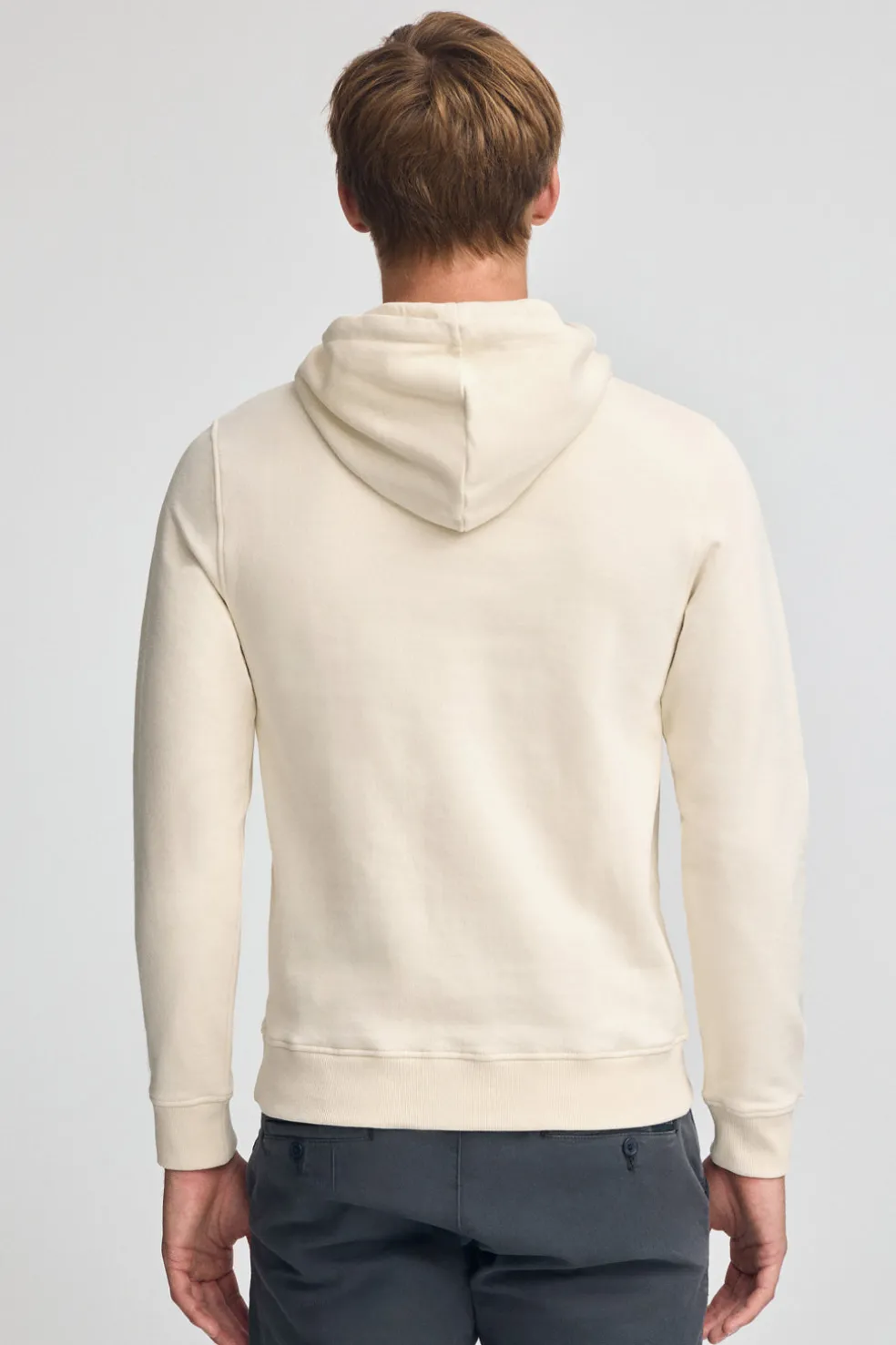 Sudadera color crudo con capucha de corte regular con logo Rigby Go