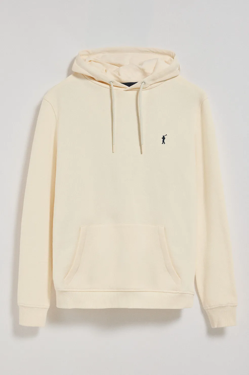 Sudadera color crudo de capucha y bolsillos con logo bordado Rigby Go
