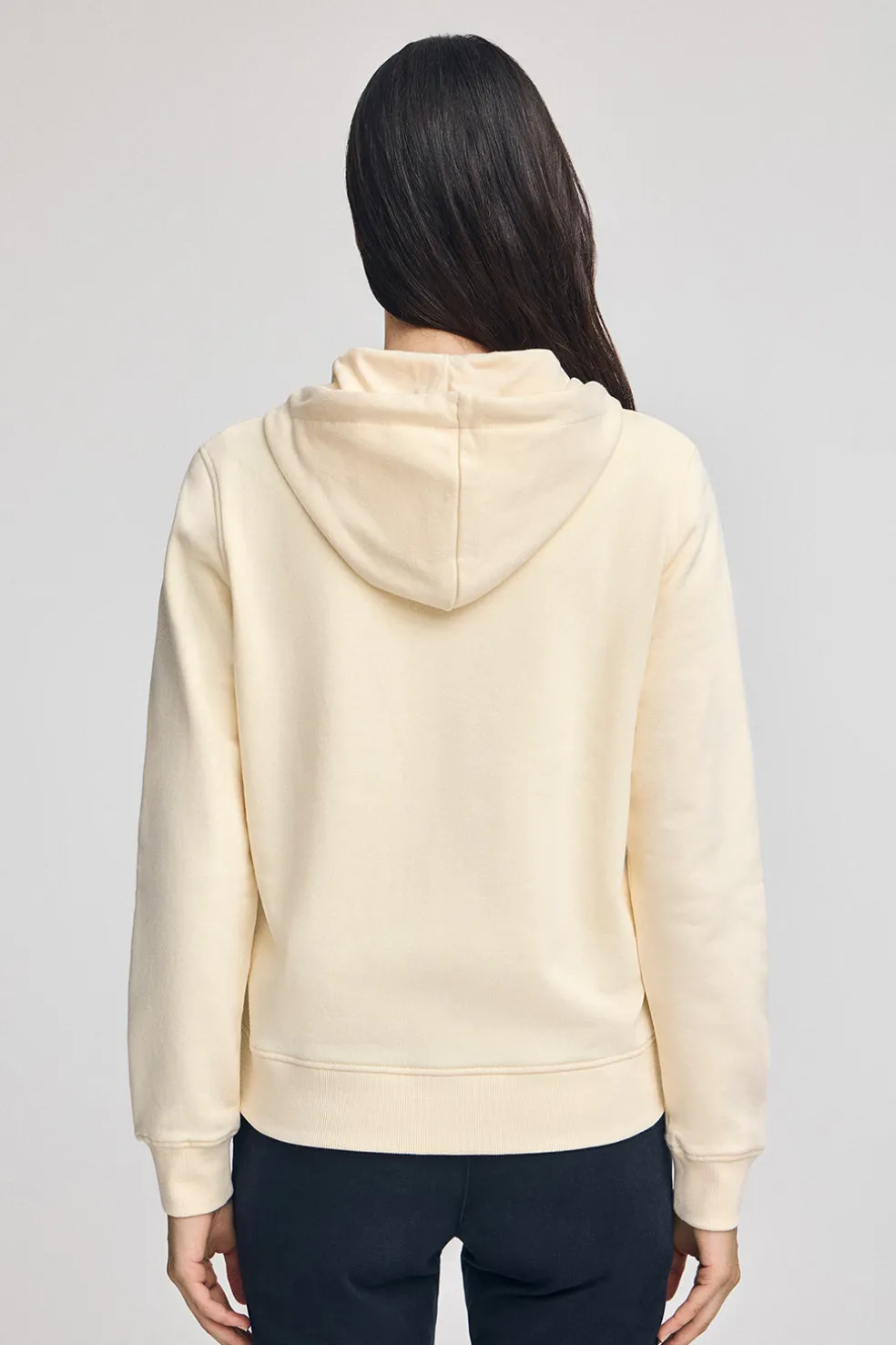Sudadera color crudo de cremallera y capucha con bordado Rigby Go