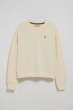 Sudadera color crudo de cuello redondo y bordado Rigby Go
