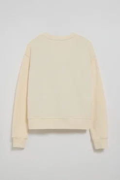 Sudadera color crudo de cuello redondo y bordado Rigby Go