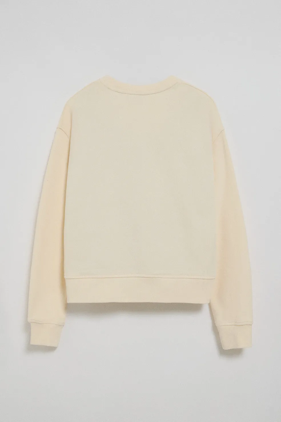 Sudadera color crudo de cuello redondo y bordado Rigby Go