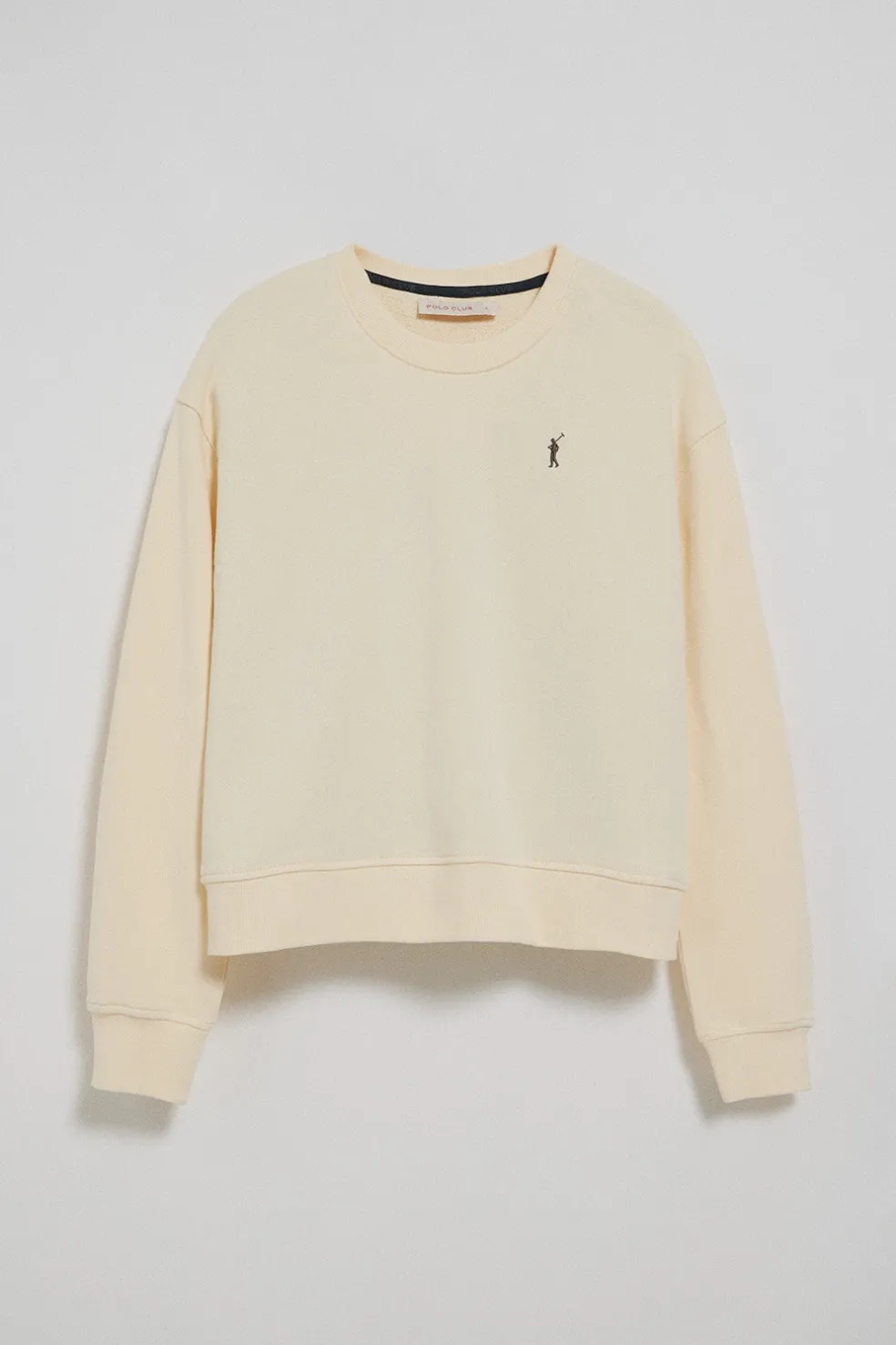 Sudadera color crudo de cuello redondo y bordado Rigby Go