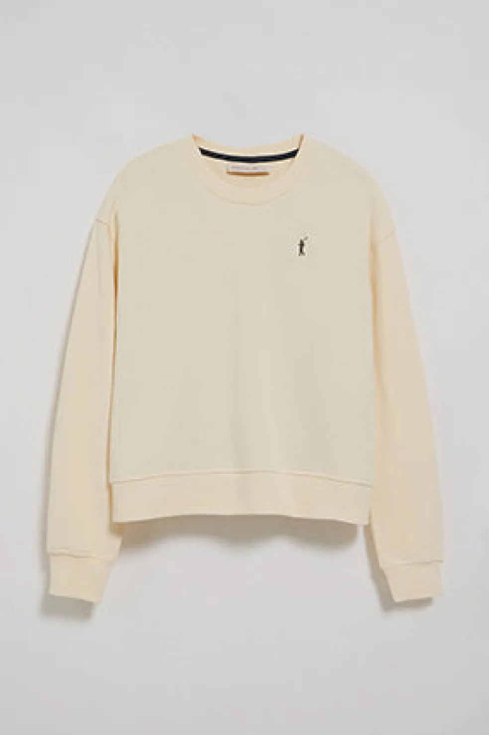Sudadera color crudo de cuello redondo y bordado Rigby Go