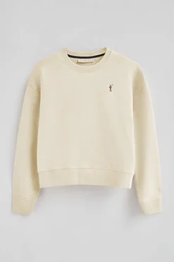 Sudadera color crudo de corte boxy con logo Rigby Go