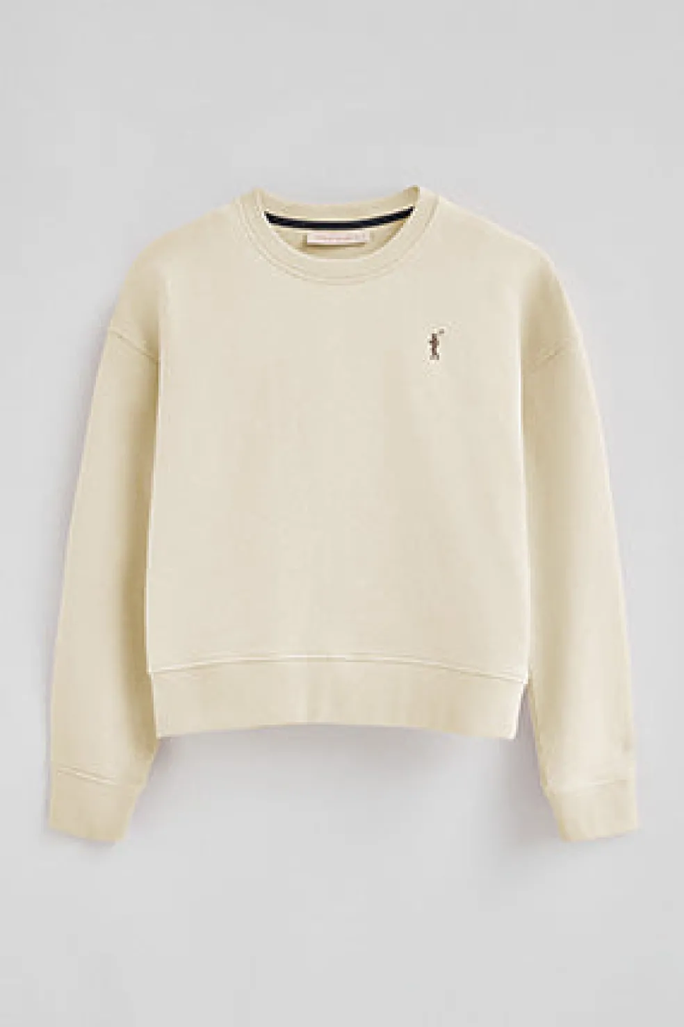 Sudadera color crudo de corte boxy con logo Rigby Go