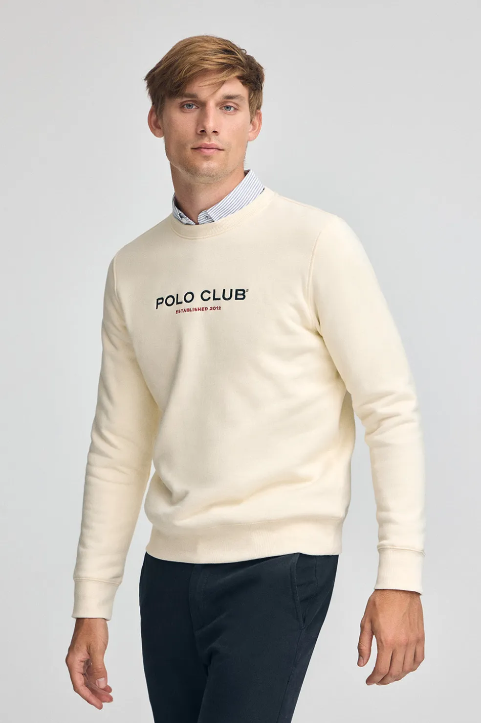 Sudadera color crudo de corte relajado Established 2012 Polo Club