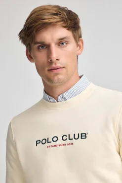 Sudadera color crudo de corte relajado Established 2012 Polo Club