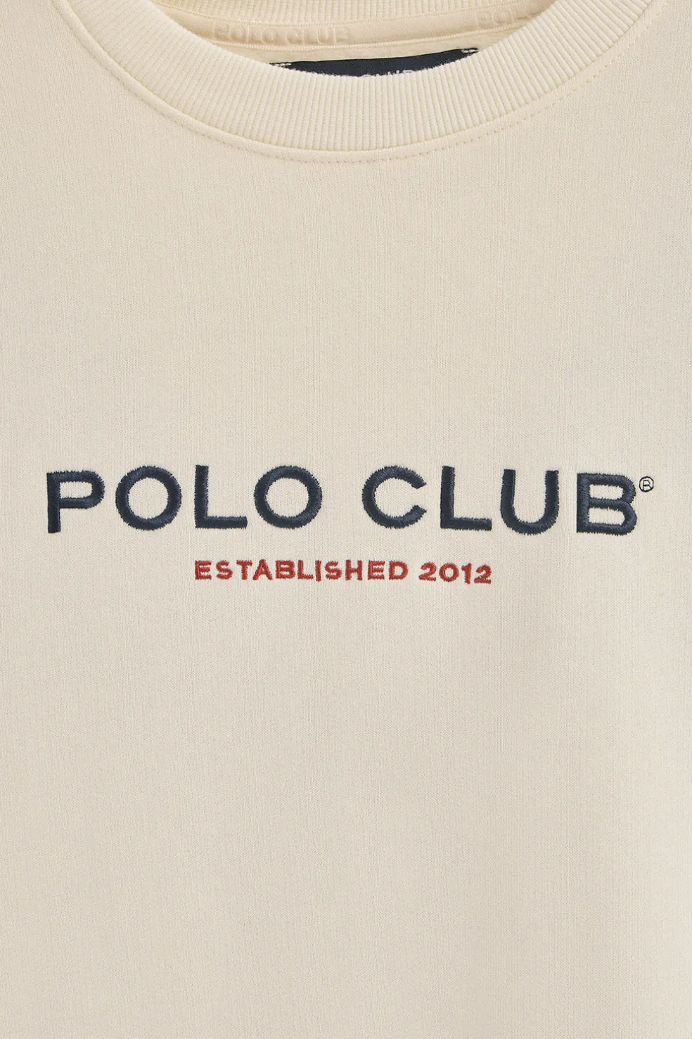 Sudadera color crudo de corte relajado Established 2012 Polo Club
