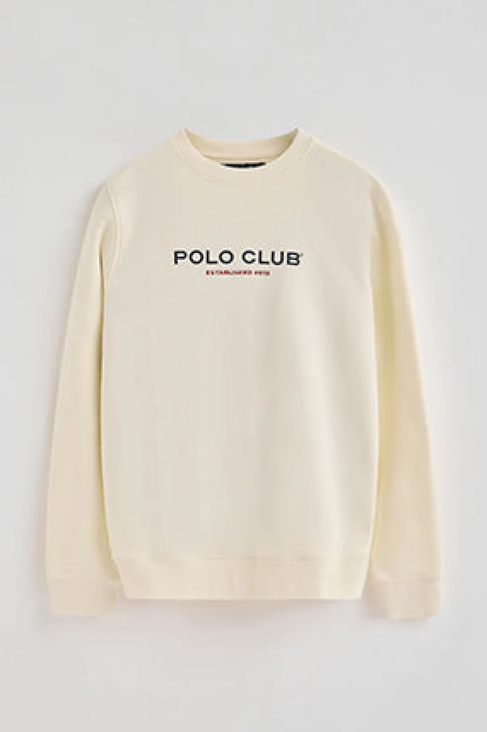 Sudadera color crudo de corte relajado Established 2012 Polo Club
